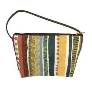 DANNY K Zippered Purse Bag Stripped Design Made in USA Excellent
